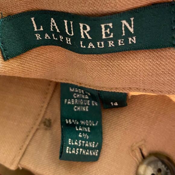 Lauren Ralph Lauren Wool Blend Slacks Sz 14 Classic Heritage - Picture 3 of 3